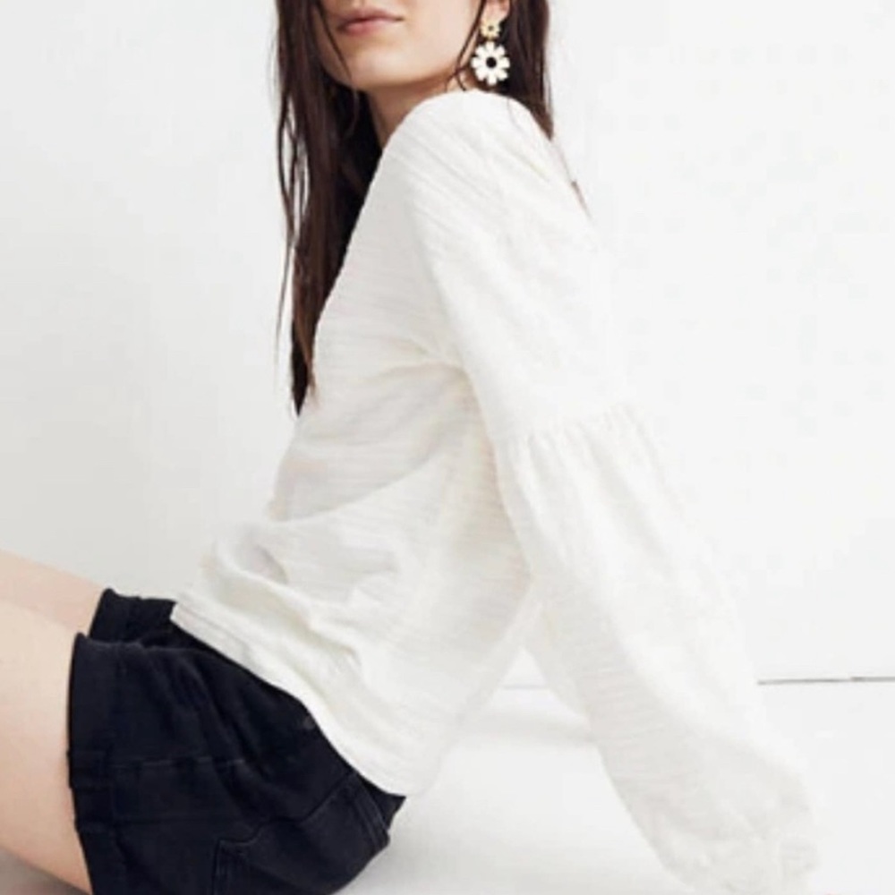 Texture And Thread Madewell White, Lightweight Pu… - image 2